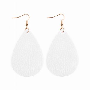 Dobbi HDE2272WT Teardrop Leather Earrings ( Variety Of Colors Availabl