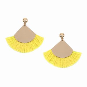 Dobbi SE6813NOYL Fan Shape Tassel Post Drop Dangle Earrings ( Variety 