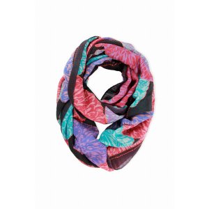 Saachiwholesale 130023 Morado Floral Infinty Scarf (pack Of 1)