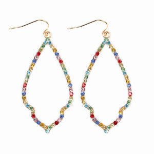 Dobbi VE2580LML Multi-color Rhinestone Drop Dangling Earrings ( Variet