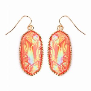 Dobbi VE-1117GDCOOP Gem Cut Small Drop Earrings ( Variety Of Colors Av