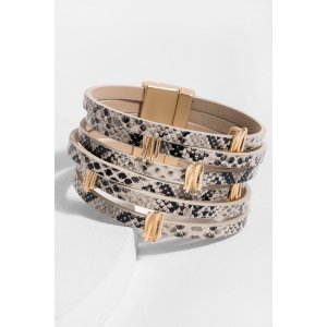 Saachiwholesale 612752 Penina Leather Bracelet (pack Of 1)