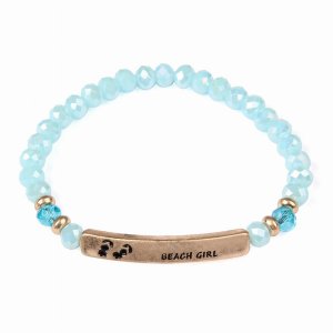 Dobbi 83527MNGD Beach Girl Bar Beads Bracelets ( Variety Of Colors Ava