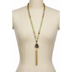 Saachiwholesale 614280 Perfect Beaded Tassel Necklace (pack Of 1)