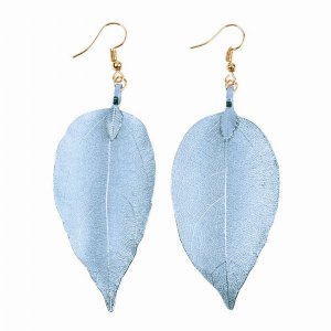 Dobbi 24468BL Cast Leaf Fish Hook Earrings ( Variety Colors Available 