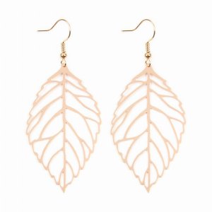 Dobbi Leaf-HDE2322G Filigree Leaf Cast Hook Earrings ( Variety Colors 