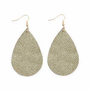 Dobbi HDE2272MG Teardrop Leather Earrings ( Variety Of Colors Availabl