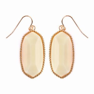 Dobbi VE-1117GDIV Gem Cut Small Drop Earrings ( Variety Of Colors Avai