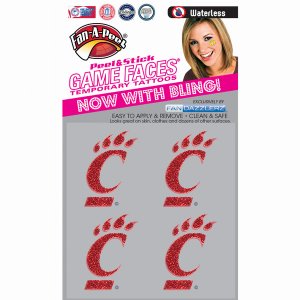 Innovative DZC133R CINCINNATI Waterless Peel  Stick Temporary Tattoos 