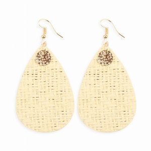 Dobbi HDE2621NA Weaved Fiber Teardrop Drop Dangle Earrings ( Variety O