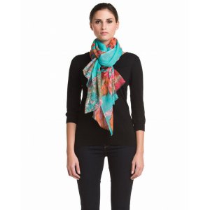 Saachiwholesale 106886 Oversized Flower Scarf (pack Of 1)