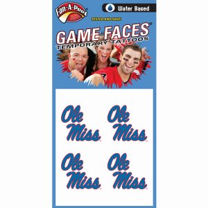 Innovative CS30R MISSISSIPPI Fan-a-peel  Gamesfaces Water Tattoos (pac