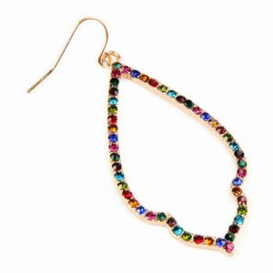 Dobbi VE2580ML Multi-color Rhinestone Drop Dangling Earrings ( Variety