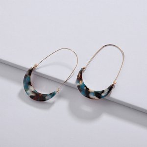 Dobbi ED1014GDMU Celluloid Hoop Earrings By  ( Variety Of Colors Avail