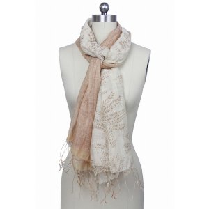 Saachiwholesale 119054 Minerva Fringed Cotton Silk Scarf (pack Of 1)