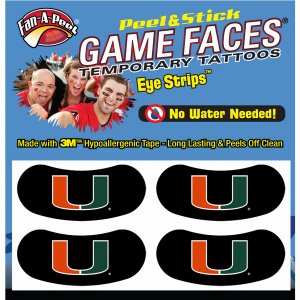 Innovative ES52R MIAMI Black Eye Strips Fan-a-peel  Gamesfaces (pack O