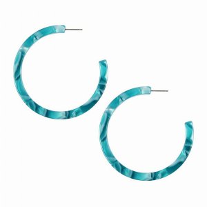 Dobbi VE2362TL Colorful Post Hoop Resin Earrings ( Variety Colors Avai