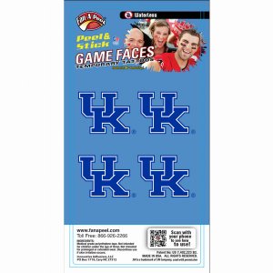 Innovative WCF49R KENTUCKY Waterless Peel  Stick Temporary Tattoos Fan