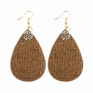 Dobbi HDE2621BR Weaved Fiber Teardrop Drop Dangle Earrings ( Variety O