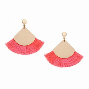 Dobbi SE6813NOPK Fan Shape Tassel Post Drop Dangle Earrings ( Variety 