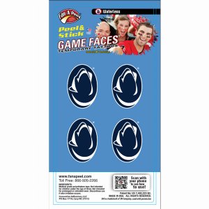 Innovative WC36R PENN STATE Waterless Peel  Stick Temporary Tattoos Fa