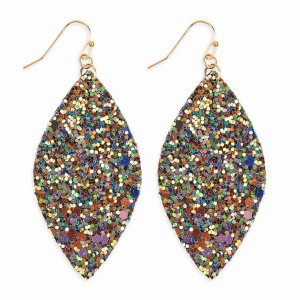 Dobbi HDE2561GR Sequin Marquise Metal Drop Dangling Earrings ( Variety