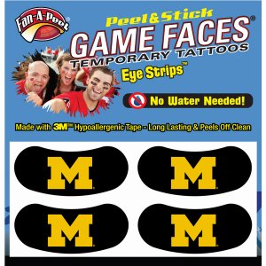 Innovative ES34R MICHIGAN Black Eye Strips Fan-a-peel  Gamesfaces (pac