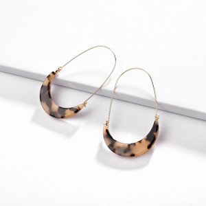 Dobbi ED1014GDBR Celluloid Hoop Earrings By  ( Variety Of Colors Avail