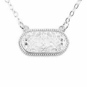 Dobbi N-0903MATSV Oval Shape Filigree Necklaces ( Variety Of Colors Av