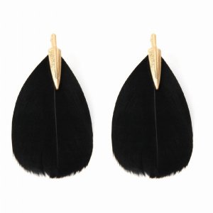 Dobbi B1E2464VK Single Feather Post Drop Dangling Earrings ( Variety O