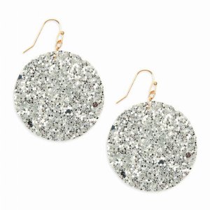 Dobbi HDE2562S Sequin Circle Metal Drop Dangling Earrings ( Variety Of