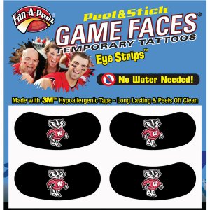 Innovative ES17R WISCONSIN Black Eye Strips Fan-a-peel  Gamesfaces (pa