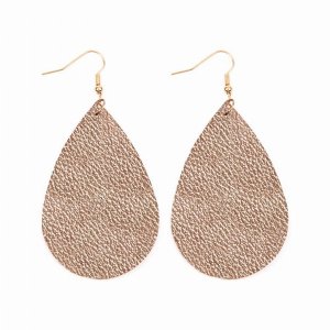 Dobbi HDE2272MRG Teardrop Leather Earrings ( Variety Of Colors Availab