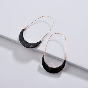 Dobbi ED1014GDBK Celluloid Hoop Earrings By  ( Variety Of Colors Avail