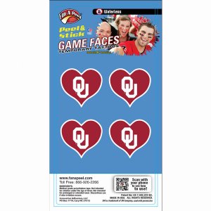 Innovative WCHRT29R OKLAHOMA Waterless Peel  Stick Temporary Tattoos F