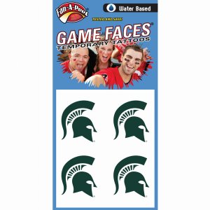 Innovative CF80R MICHIGAN STATE Fan-a-peel  Gamesfaces Water Tattoos (