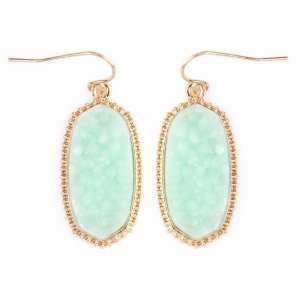 Dobbi VE-1549GDMN Druzy Small Drop Dangling Earrings ( Variety Of Colo