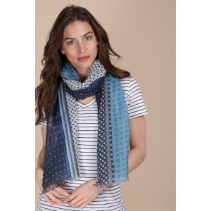 Saachiwholesale 119300 Mix All Over Oblong Scarf (pack Of 1)