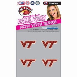 Innovative DZC76R VIRGINIA TECH Waterless Peel  Stick Temporary Tattoo