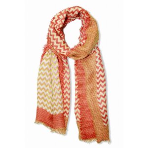 Saachiwholesale 118503 Mabel Chevron Scarf (pack Of 1)