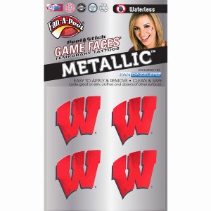 Innovative MTL17R WISCONSIN Metallic Peel  Stick Fan-a-peel  Gamesface