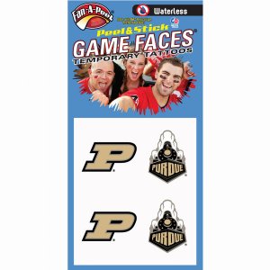 Innovative WCF65R PURDUE Waterless Peel  Stick Temporary Tattoos Fan-a