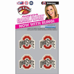 Innovative DZC19R OHIO STATE Waterless Peel  Stick Temporary Tattoos F