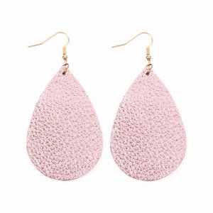 Dobbi HDE2272MPK Teardrop Leather Earrings ( Variety Of Colors Availab