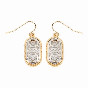 Dobbi VE2464GDRH Filigree Oval Drop Dangle Earrings ( Variety Of Color