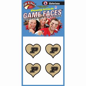 Innovative WCHRT65R PURDUE Waterless Peel  Stick Temporary Tattoos Fan