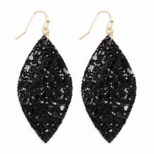 Dobbi HDE2561BK Sequin Marquise Metal Drop Dangling Earrings ( Variety