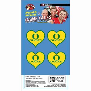 Innovative WCHRT62R OREGON Waterless Peel  Stick Temporary Tattoos Fan