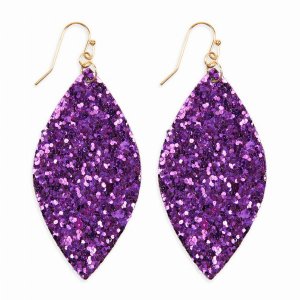 Dobbi HDE2561PU Sequin Marquise Metal Drop Dangling Earrings ( Variety