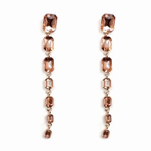 Dobbi MER4252RGDPEA Crystal Stone Drop Dangling Post Earrings ( Variet